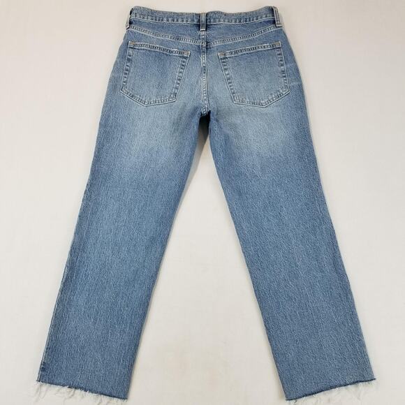 GAP Jeans Womens 6 Petite Blue Cheeky Straight High Rise Light Denim - Picture 2 of 12